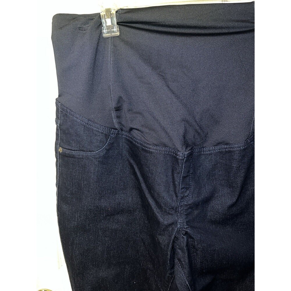 Ingrid & Isabel Maternity Jeans Pants Womens 16 Crossover Panel Over Belly New - Picture 3 of 11